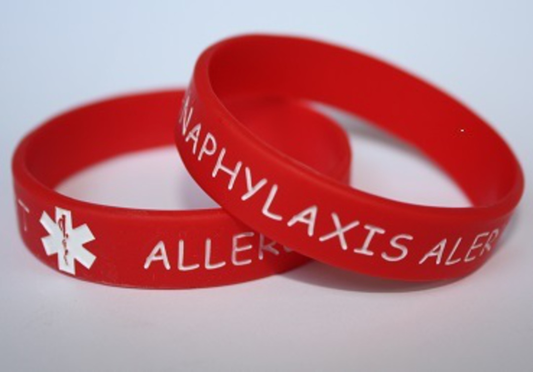 Silicone Wristband "Allergy Alert/Anaphylaxis Alert" image 0